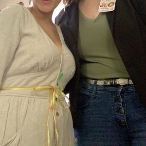 Cottage Core Linen Dress w/ Pockets